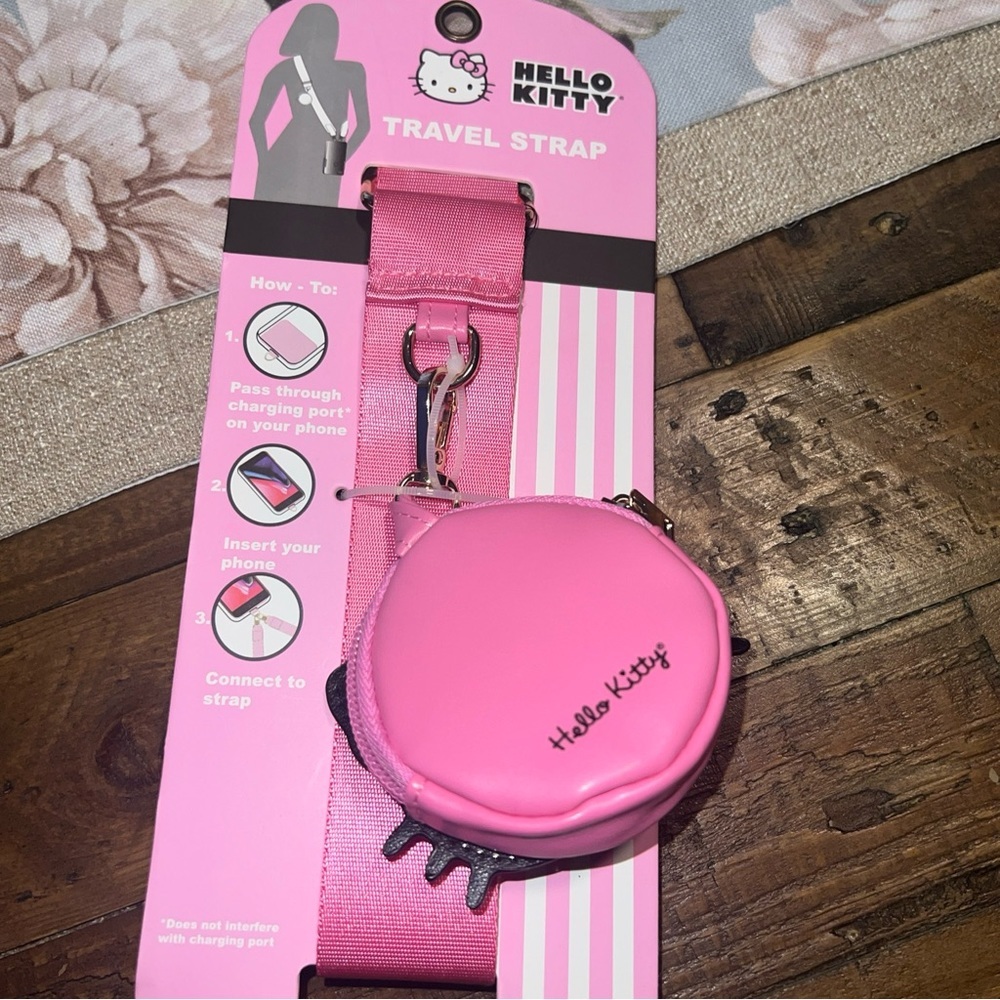 Sanrio Hello Kitty Travel strap w/coin purse and phone attachment - Picture 2 of 3
